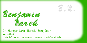 benjamin marek business card